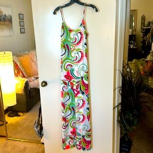 Colorful and bright maxi dress.